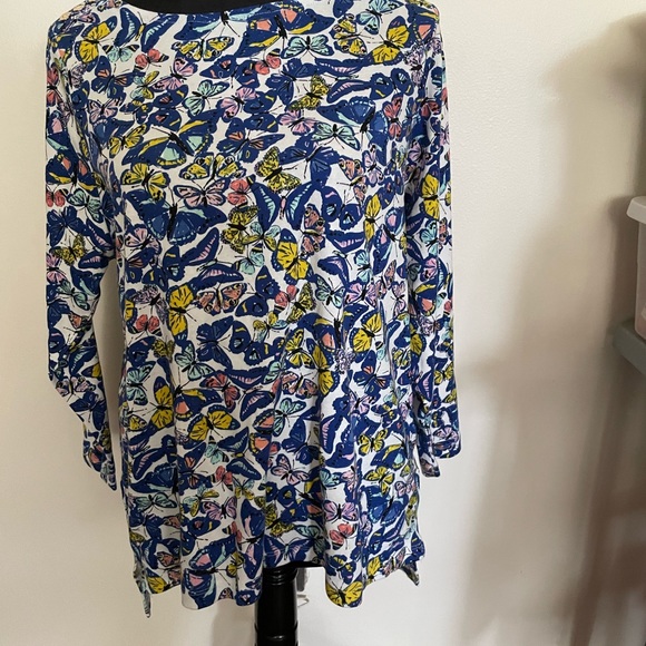 Avon Signature Collection Butterfly Print Long Sleeve Top Size XL (16) - Picture 2 of 9